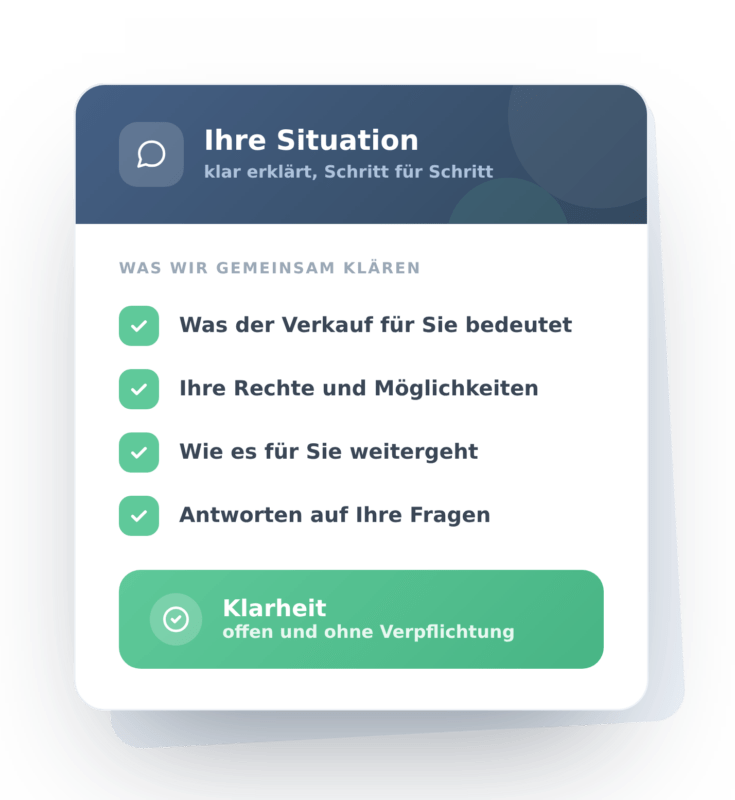Übersicht für Mieter: was der Verkauf bedeutet, Rechte, Ablauf und Antworten auf Fragen, klar erklärt